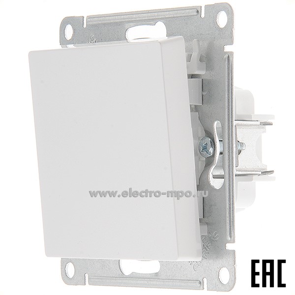 Ю52. Механизм AtlasDesign ATN000161S переключателя 1 кл. безвинт. зажим. с/п белый (Systeme Electric)