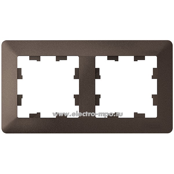 Ю32. Рамка-2 AtlasDesign Air ATN220602 универсальная мокко/дымчатый черный (Systemе Electric)