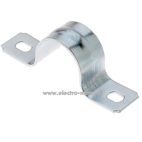 Г66. Скоба С21420 металлическая оцинкованная 20мм, 2 лапки (Рувинил)