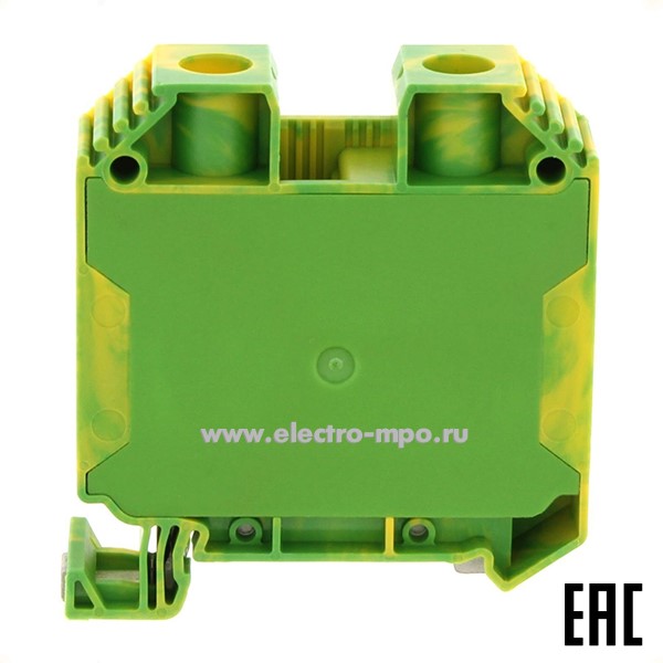 Б8818. Клемма SSL35/2AGNYE винтовая арт.17145.2 желто-зеленая 35мм2 ширина 16,1мм (Conta-Clip)