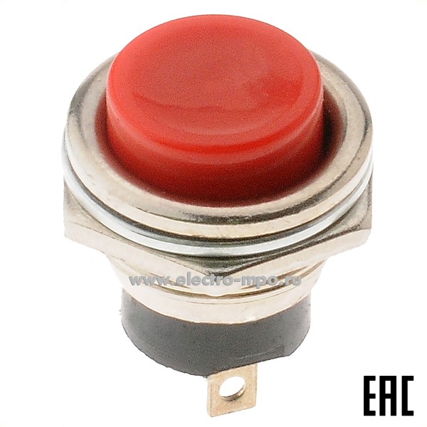 А5770. Выключатель кнопочный RWD-306 красный 250В 2А 1з без фиксации 36-3351 (Rexant)