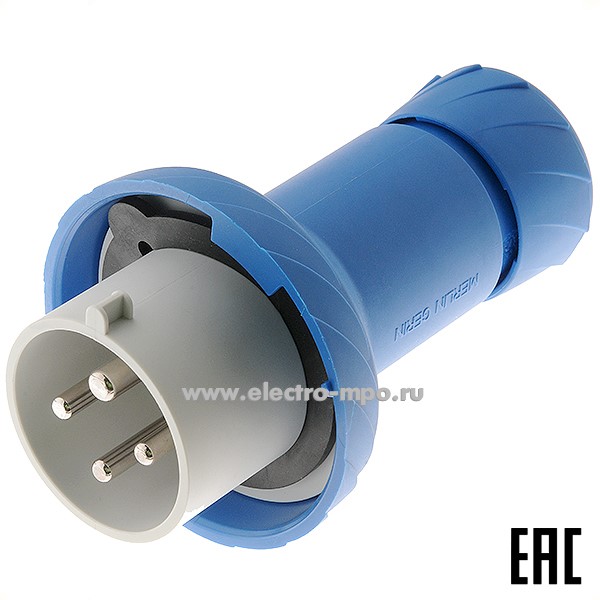 Р5855. Вилка PKE32M734 кабельная 3Р+Е  32А 415В IP67 (Schneider Electric)