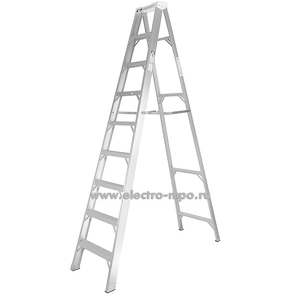 В6287. Стремянка JD-A109 профессиональная алюминиевая 9 ступеней с органайзером (Jiudeng)