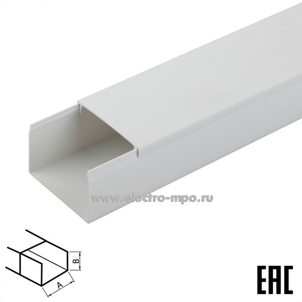 Д70. Кабель-канал Б0031138 KK-W-60-40 1 канальный 60х40х2000мм белый IP40 (ЭРА Россия)
