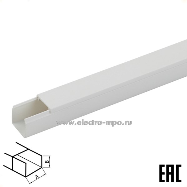 Д70. Кабель-канал Б0031131 KK-W-16-16 1 канальный 16х16х2000мм белый IP40 (ЭРА Россия)