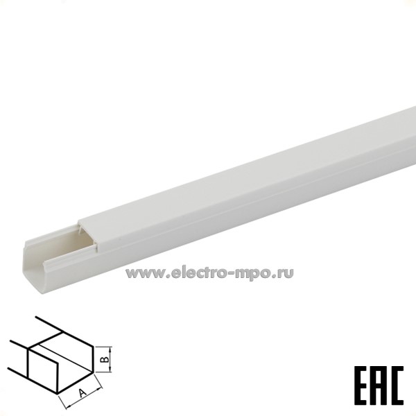 Д70. Кабель-канал Б0031114 KK-W-12-12 1 канальный 12х12х2000мм белый IP40 (ЭРА Россия)