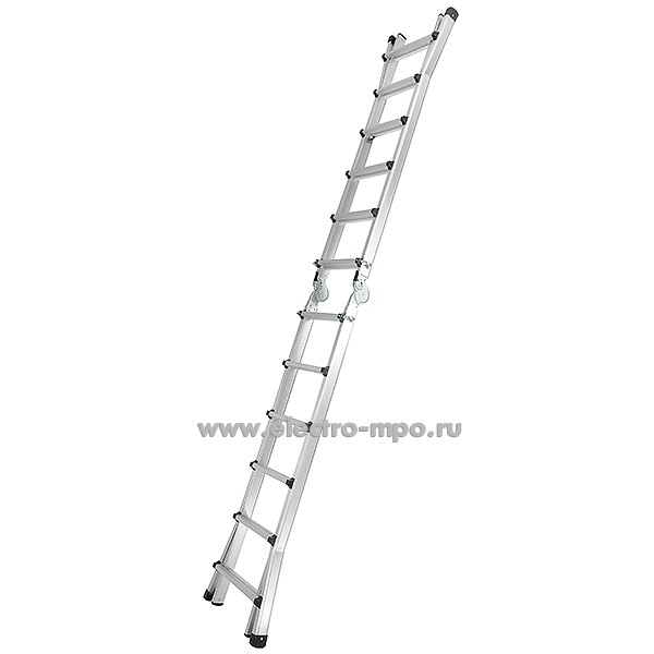 В6129. Лестница JD-606 телескопическая алюминиевая (Jiudeng)