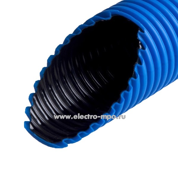 Т19. Труба Т2-КЛ0-110С двустенная синяя ПНД/ПВД  Dвнешний 110мм Dвнутрен. 93,8мм (Рувинил)