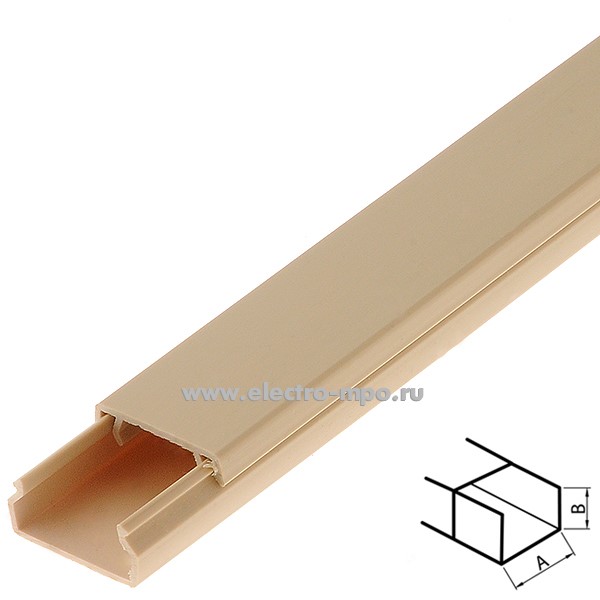 Д67. Короб РКК-20х10-БЖ 1 канал бежевый (Рувинил)