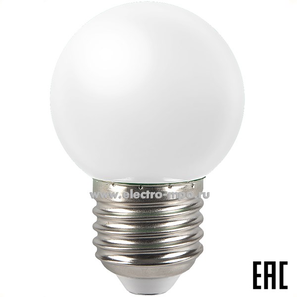 Л41. Лампа 5Вт "Белт Лайт" 661681 GLDEN-G45PB-5-230-E27 WHITE 6500К 300Лм светодиодная "шарик" (General)
