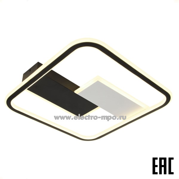 С19. Светильник Б0069747 CLL-1-104-RC Модерн Henri 104Вт 3К-6,5K потолочный с пультом чёрный IP20 (ЭРА)