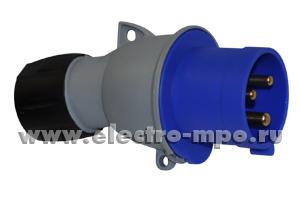 34812. Р4812 Вилка 232P6 2CMA193513R1000 кабельная 2Р+Е 32А 250В IP44 (ABB)