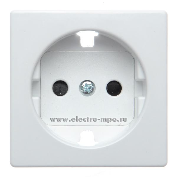 Ю1715. Накладка Simon 82 82041-30 для розетки "евр" со шторками белая (Simon Electric Испания)