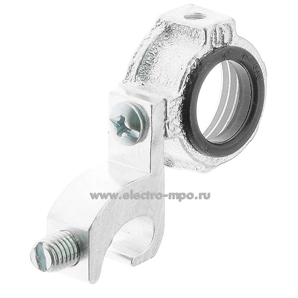 Т1485. Оконцеватель CB-050MG резьбовой 1/2" для труб, с уплотн. кольцом и зазем., цинковый сплав (Китай)