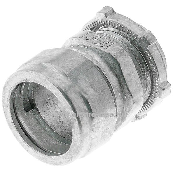 Т1437. Муфта ES-601 соединительная 1/2" труба-коробка, цинковый сплав (Китай)