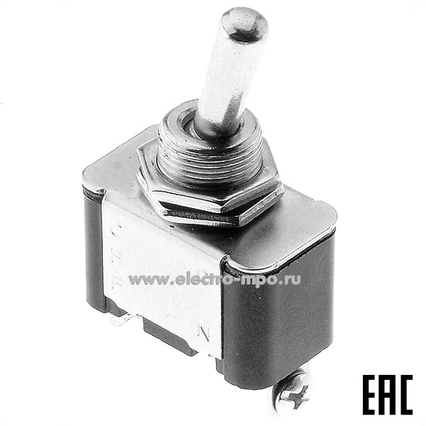 А6531. Тумблер KN3(A)-101(А) on-off  250В 6А 1з под винт 56950 (Ruichi Китай)