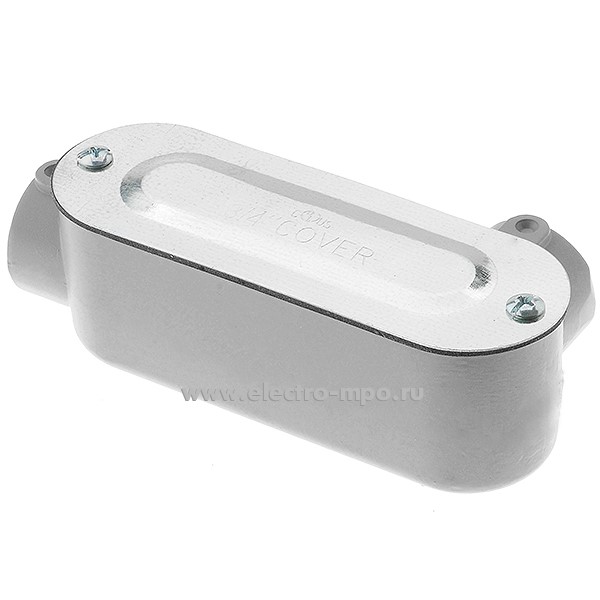 К0952. Коробка LR-075 алюминиевая 2 ввода 3/4" правый поворот, с резьбой (Китай)