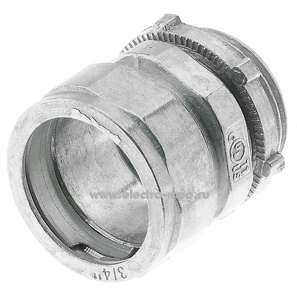 Т1438. Муфта ES-602 соединительная 3/4" труба-коробка, цинковый сплав (Китай)