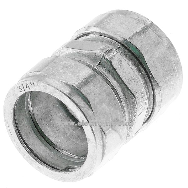 Т1442. Муфта ES-612 соединительная 3/4" труба-труба, цинковый сплав (Китай)