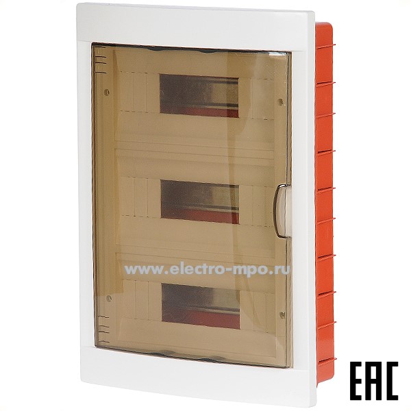 Е0731. Бокс L-36WAYS встраиваемый на 36 модуля прозрачная дверь IP40 (ESCO)