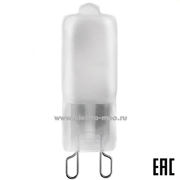 Л51. Лампа 60Вт 5557 G9 60W FR 230B галогенная "капсула" матовая (Сamelion Китай)