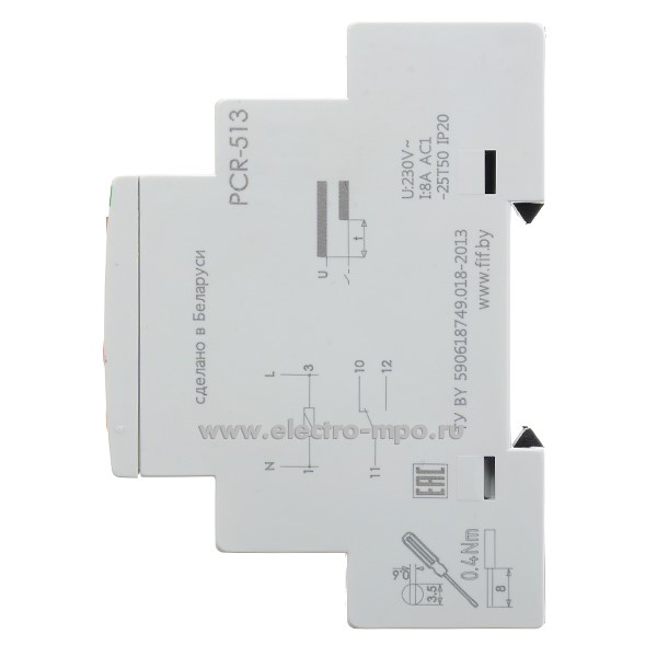 Реле времени PCR-513 230В, 8А 1п задержка на вкл. 0,1сек- 24суток ...