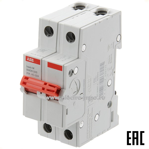 А8758. Выключатель нагрузки 2CDD642051R0025 2 полюса 25А BMD51225 (АВВ)