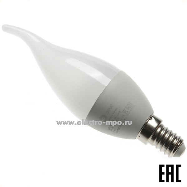 Л1748. Лампа 8Вт Б0051853 RED LINE LED BXS-8W-827-E14 R 640Лм 2700К светодиод. "свеча на ветру" т/б (ЭРА)