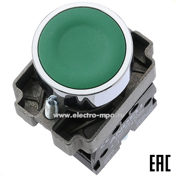 К9432. Выключатель кнопочный XB2-BА31 без подсветки без фиксации зеленый 1з ADL10-053 (ANDELI)