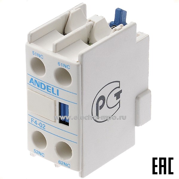 А7447. Приставка F4-02 доп.контакты 2р  ADL08-156 (ANDELI)