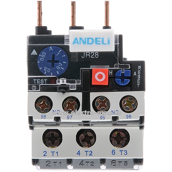 А7463. Реле тепловое JR28-25 (0,63-1,0А)  ADL09-005 для контакторов CJX2 (ANDELI)