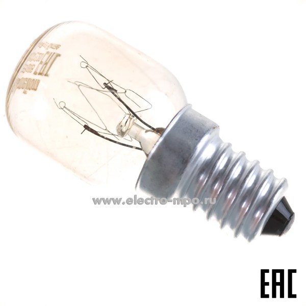 Л19. Лампа 15Вт 12979 15/PT/CL/Е14 220В накаливания прозрачная для духовок (Camelion)