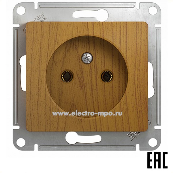 Ю1688. Механизм Glossa GSL000541 розетки с/п дуб (Systeme Electric)