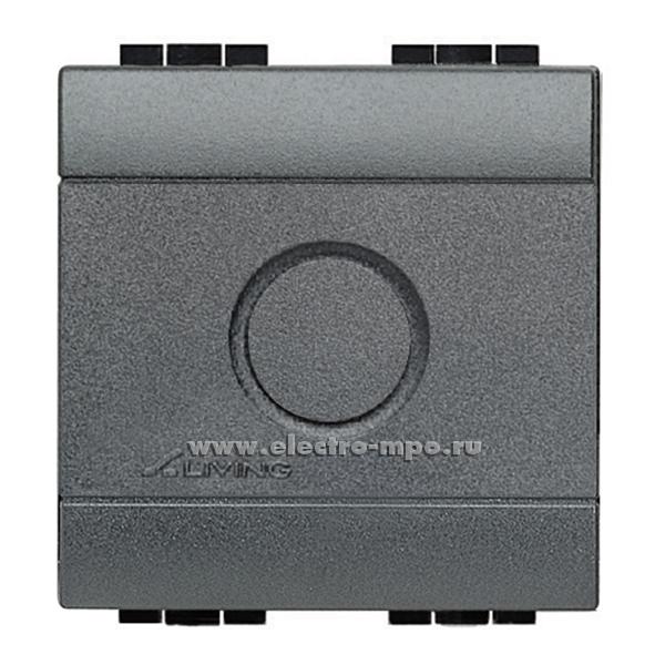Ю3440. Заглушка Living Light L4951 2 модуля с выламываемой вставкой антрацит (BTicino)