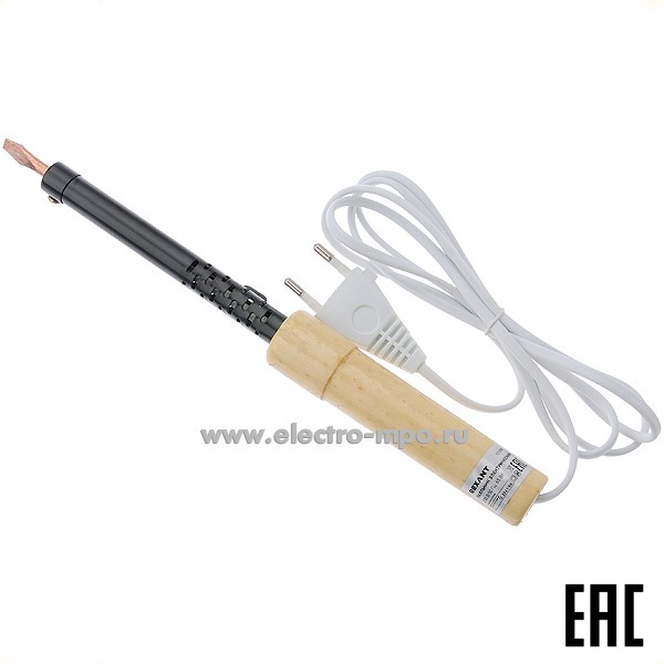 В0858. Паяльник 12-0265 ПД ЭПСН 220В 65Вт деревянная ручка (Rexant)