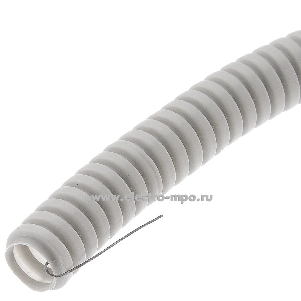 Т0112. Труба 10116-100 гофрированная 16мм ПВХ (Dвнутр. 10,7мм) лёгкая, с зондом, IP55 (Экопласт Россия)