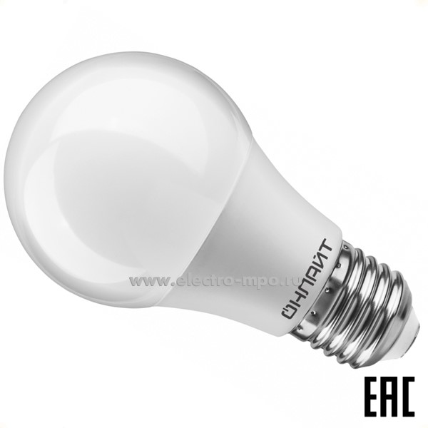 Л02. Лампа 21Вт 90405 OLL-A60-21-230-4K-E27 1900Лм 4000К светодиодная "груша" х/б свет (ОНЛАЙТ)