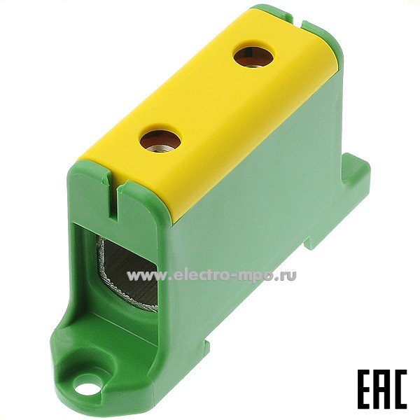Б6909. Клемма КЕ62.3(R) винтовая жёлто-зелёная 16-95мм2 800В ширина 24мм (Ensto)