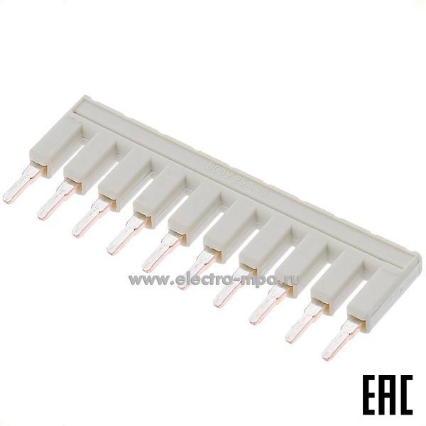 Б7463. Перемычка TopJob 2002-410 10 полюсов универсальная для клемм на 2,5мм2 (Wago)