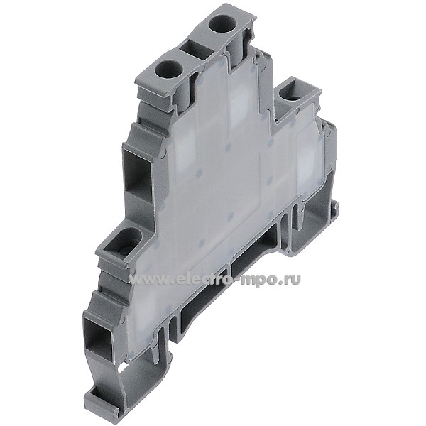 Клемма MRK 4 1010368/1652 двухуровневая винтовая серая 4мм2 32А 500В ...