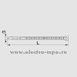 Г7140. Хомут SKT200-80-100 Spec-Kon гибкий 2,5х200мм белый для жгутовки (АВВ)