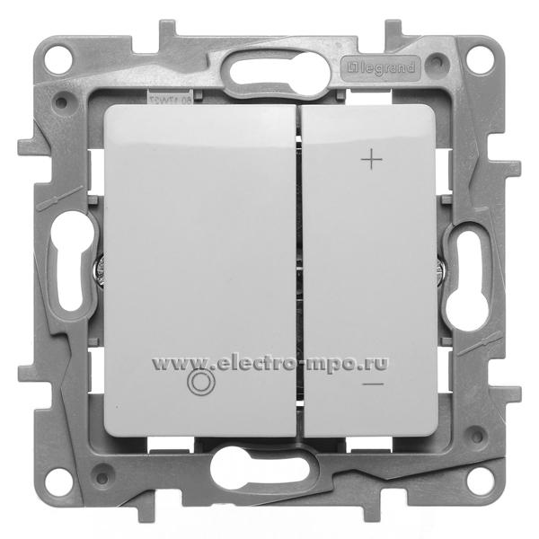 Ю2505. Механизм Etika 672218 светорегулятора 400Вт с/п белый (Legrand/Daccord)