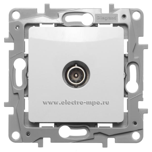 Ю2514. Механизм Etika 672265 розетки TV конечной с/п белый (Legrand/Daccord)