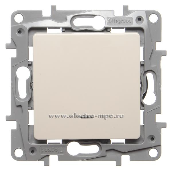 Ю2536. Механизм Etika 672303 выключателя 1кл. с подсветкой с/п бежевый (Legrand/Daccord)