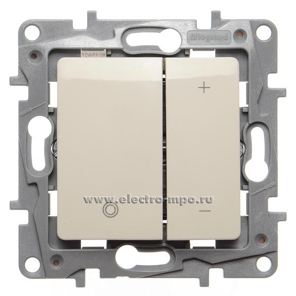 Ю2540. Механизм Etika 672318 светорегулятора 400Вт с/п бежевый (Legrand/Daccord)