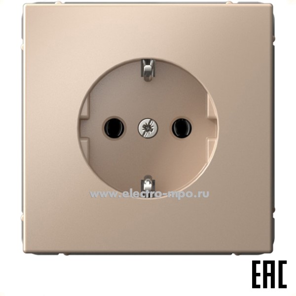 Р34. Механизм ArtGallery GAL001243S розетки "евр" безвинт. зажим с/п песочный (Systeme Electric)