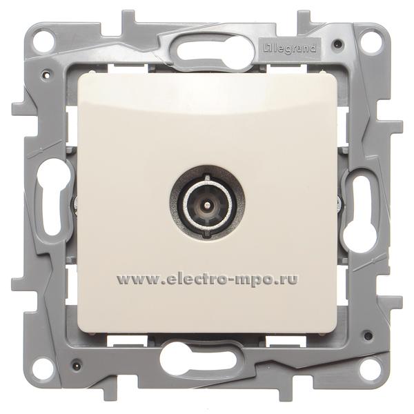 Ю2549. Механизм Etika 672365 розетки TV конечной с/п бежевый (Legrand/Daccord)