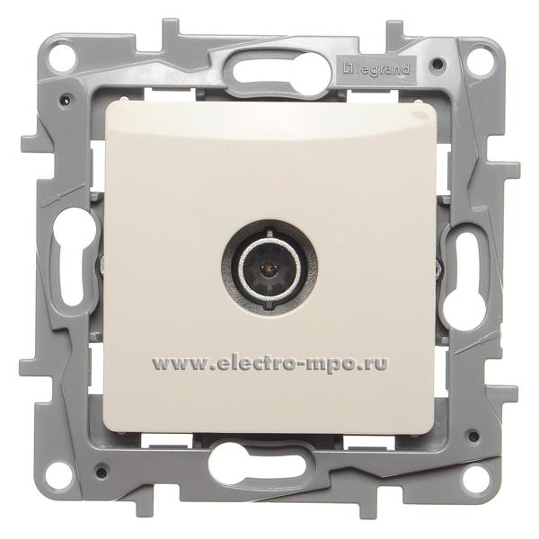 Ю2550. Механизм Etika 672351 розетки TV тип "звезда" с/п бежевый (Legrand/Daccord)