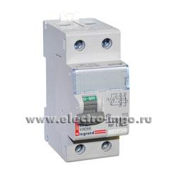 42021.А2021 Устройство защитного отключения DX 08909 (тип АС) 25А-30мА 230В 1P+N 2мод. (Legrand)
