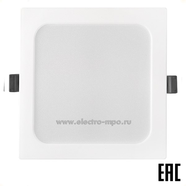 С08. Светильник 412416 GLP-SW3-12BT-145-6 12Вт 6500К 1240Лм светод. встр. квадрат белый IP40 (General)